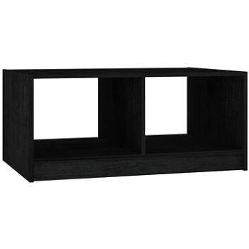 SHUMEE Konferenčný stolík čierny 75 × 50 × 33,5 cm masívne borovicové drevo, 809910