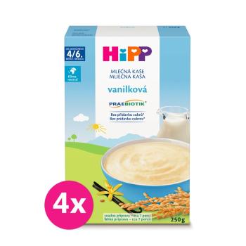 6x HiPP Kaša mliečna prvá PRAEBIOTIK® pre dojčatá vanilková od uk. 4.-6. mesiaca, 250 g