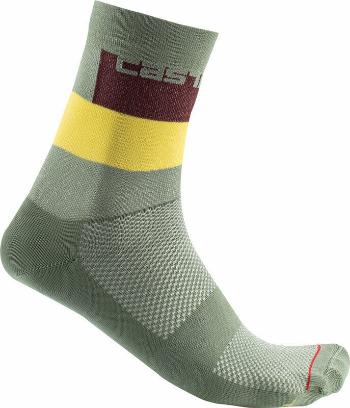 Castelli Blocco 15 Sock Avocado Green 2XL