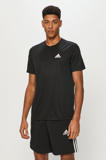 Tréningové tričko adidas GM2090 čierna farba, jednofarebné