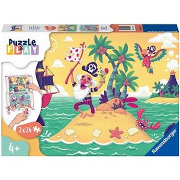 Ravensburger 055913 Puzzle & Play Pirátske dobrodružstvo 2× 24 dielikov (4005556055913)