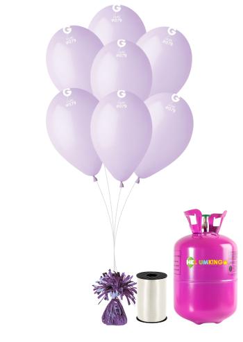 HeliumKing Hélium párty set s fialovými balónikmi 20 ks