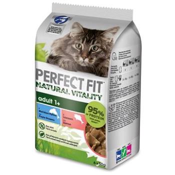 Perfect fit Natural Vitality kapsičky s morčacím a kuracím mäsom pre dospelé mačky 6× 50 g (4770608259662)