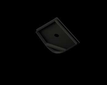 LED Solution Koncovka rohového profilu R1 čierna Vyberte variantu: hranatá s otvorem 096572
