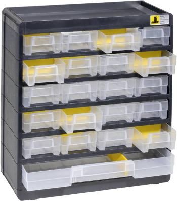Allit 458090 skladová skriňa VarioPlus Basic 32  (š x v x h) 300 x 335 x 135 mm čierna, žltá 1 ks