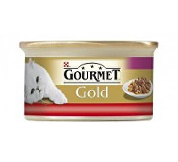 Gourmet Gold cons. jemná paštéta pre mačky s hovädzím mäsom 85g + Množstevná zľava