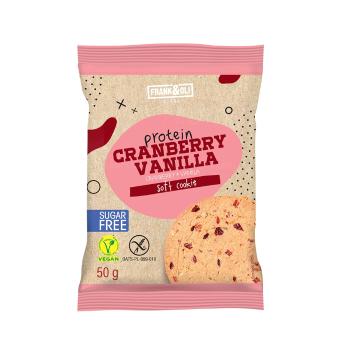 FRANK&OLI PROTEIN COOKIE - proteínová sušienka s brusnicami, vanilkou a zemolezom