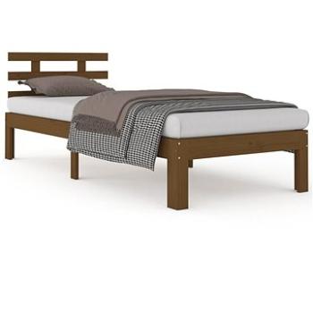 Rám postele medovo hnedý masívne drevo 90 × 200 cm, 814742