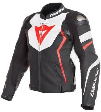 Dainese Avro 4 Black Matt/White/Fluo Red 56 Kožená bunda