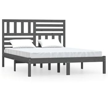 Rám postele sivý masívna borovica 120 × 190 cm Small Double, 3100995