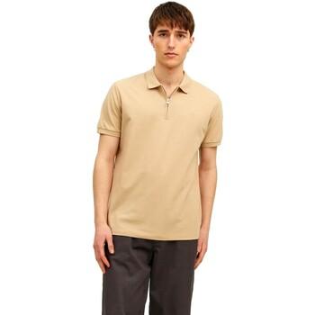 Jack & Jones  Polokošele s krátkym rukávom POLO BEIGE CREMALLERA HOMBRE JACK JONES 12236235  Béžová