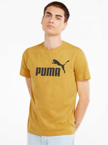Žlté pánske tričko s potlačou Puma