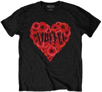 Nirvana Tričko Poppy Heart Black M