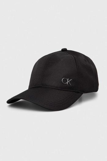 Šiltovka Calvin Klein čierna farba,jednofarebná,K50K511762