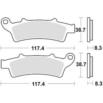 Braking brzdové doštičky (semi-metalická zmes SM1) (2 ks) M501 – 167 (M501-167)