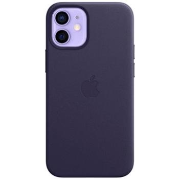 Apple iPhone 12 Mini Kožený kryt s MagSafe tmavo fialový (MJYQ3ZM/A)