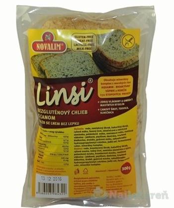 LINSI - bezglutenový chlieb s ľanom, 300g