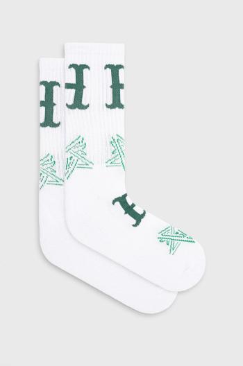 Ponožky HUF X Trasher pánske, biela farba