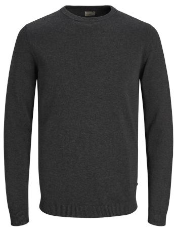 Jack&Jones Pánsky sveter JJEBASIC 12137190 Dark Grey Melange S