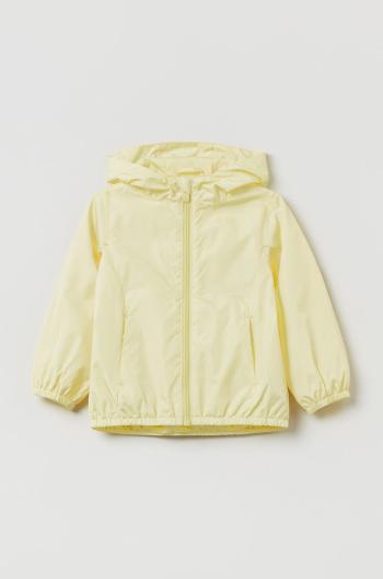 Detská nepremokavá bunda OVS žltá farba