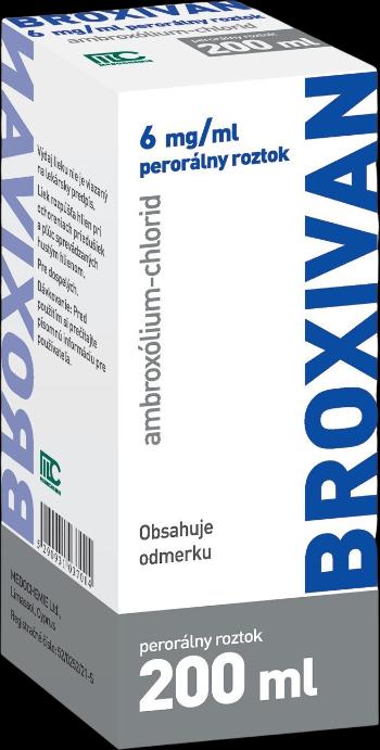 Broxivan 6 mg/ml perorálny roztok 200 ml