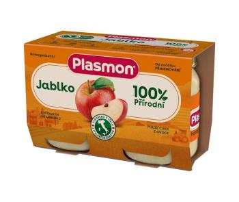 EXP: 31.08.2023 PLASMON Príkrm bezlepkový ovocný jablko 2x104 g, 4m+