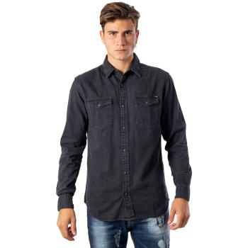 Jack & Jones  JJESHERIDAN L/S NOOS 12138115  Košele s dlhým rukávom Čierna