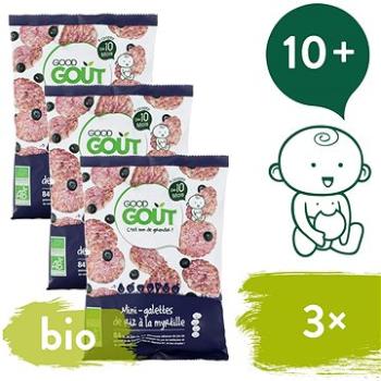 Good Gout BIO Mini ryžové koláčiky s čučoriedkami 3× 40 g (8594200260378)