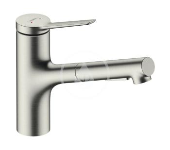 HANSGROHE HANSGROHE - Zesis M33 Drezová batéria 150, s výsuvnou spŕškou, vzhľad nerezový 74800800