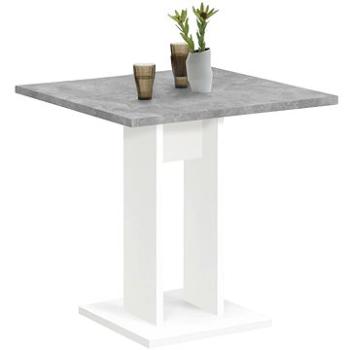 FMD Jedálenský stôl 70 cm betónovo sivý a biely (428691)