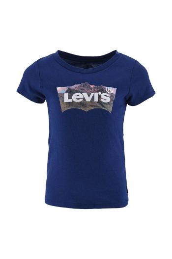 Detské bavlnené tričko Levi's tmavomodrá farba,