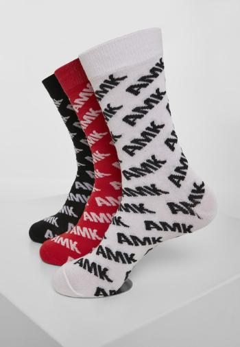 Mr. Tee AMK Allover Socks 3-Pack black/red/white - 35–38