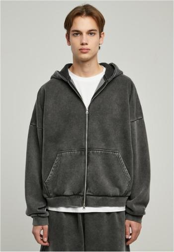 Urban Classics Heavy Sand Washed 90's Zip Hoody black - L