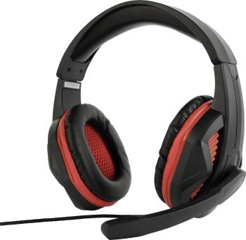 Gembird GHS-03 herný headset jack 3,5 mm káblový cez uši čierna, červená stereo
