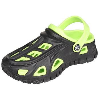 Miami dětské pantofle černá-zelená Velikost (obuv): 24