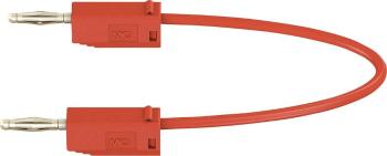 Stäubli LK205 merací kábel [lamelový zástrčka 2 mm  - lamelový zástrčka 2 mm ] 0.60 m červená 1 ks
