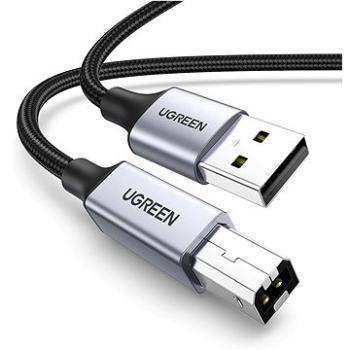 UGREEN USB-A Male to USB-B 2.0 Printer Cable Alu Case with Braid 2 m  (Black) (80803)