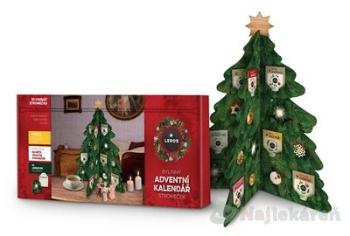 LEROS BYLINNÝ ADVENTNÝ KALENDÁR STROMČEK 24 druhov čajov + menovky na darčeky 24 kusov