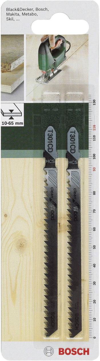 Bosch Accessories 2609256725 Pílový list do priamočiarej píly HCS, T 301 CD Clean for Wood 2 ks