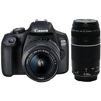 Canon EOS 2000D + 18–55 mm IS II + 75–300 mm DC III (2728C017)