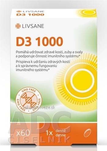 LIVSANE Vitamín D3 1000 IU cps 1x60 ks
