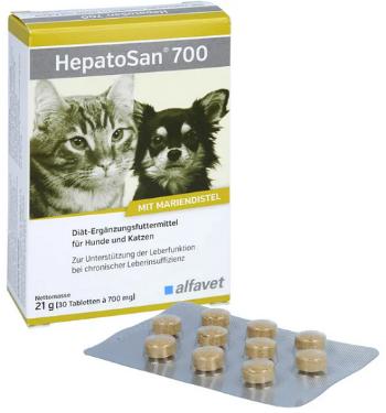 HepatoSan 700mg na podporu funkcie pečene pre malé psy a mačky 30tbl