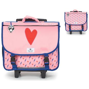 Pol Fox  CARTABLE 38 CM HEART A ROULETTES  Tašky/Aktovky na kolieskach Ružová