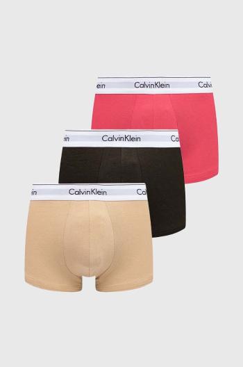 Boxerky Calvin Klein Underwear 3-pak pánske, ružová farba