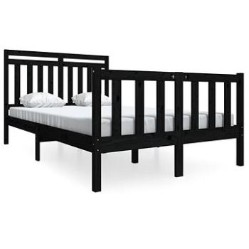 Rám postele čierny masívne drevo 120 × 190 cm Small Double, 3100693