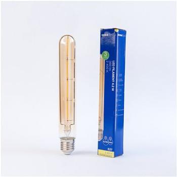 Tesla – LED žiarovka TUBE VINTAGE, E27, 4,2 W, 230 V, 380 lm, 2400 K, 360 st, zlatá (LB274224-1)