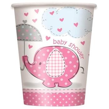 Tégliky „baby shower“ tehotenský večierok – dievča/girl – 270 ml – 8 ks (11179416561)