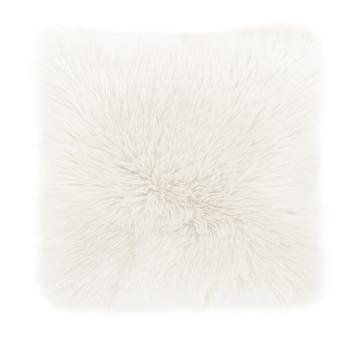 Biely vankúš Tiseco Home Studio Sheepskin, 45 × 45 cm