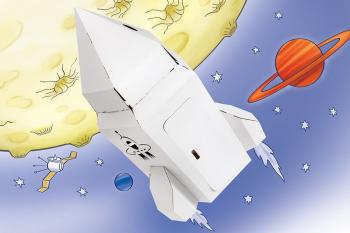 Kartónová raketa MINI  Spaceship
