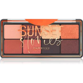 bellaoggi Sunset Stories paleta očných tieňov 8 farieb odtieň Deep Nude 9.5 g